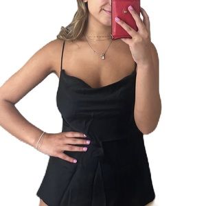 Black Nili Lotan Silk Tank Top